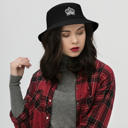 Black bucket hat  with orchid emblem – Schwarzman
