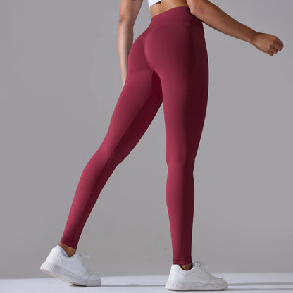 Schwarzman - Women V-Shaped Waist Activewear Pants - Elevate your workout with our Women V-Shaped Waist Activewear Pants. Featuring a high waist for added support and a sporty style, these ankle-length leggings are perfect for all seasons. Made with seaml