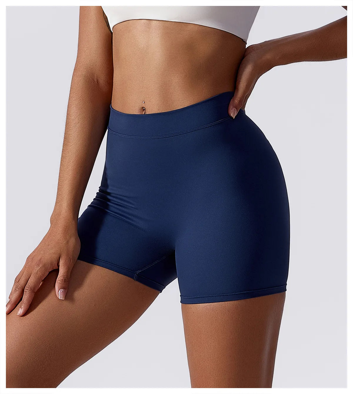 Schwarzman - Women V-Shaped Activewear Shorts Pants - These Women V-Shaped Activewear Shorts Pants are designed specifically for women, made with high-quality nylon material. Perfect for sports, running, fitness, and yoga, these shorts provide comfort and