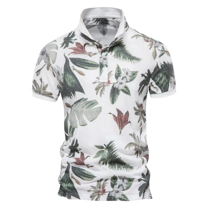 Men Floral Elegant Polo Shirt