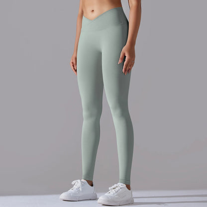 Schwarzman - Women V-Shaped Waist Activewear Pants - Elevate your workout with our Women V-Shaped Waist Activewear Pants. Featuring a high waist for added support and a sporty style, these ankle-length leggings are perfect for all seasons. Made with seaml