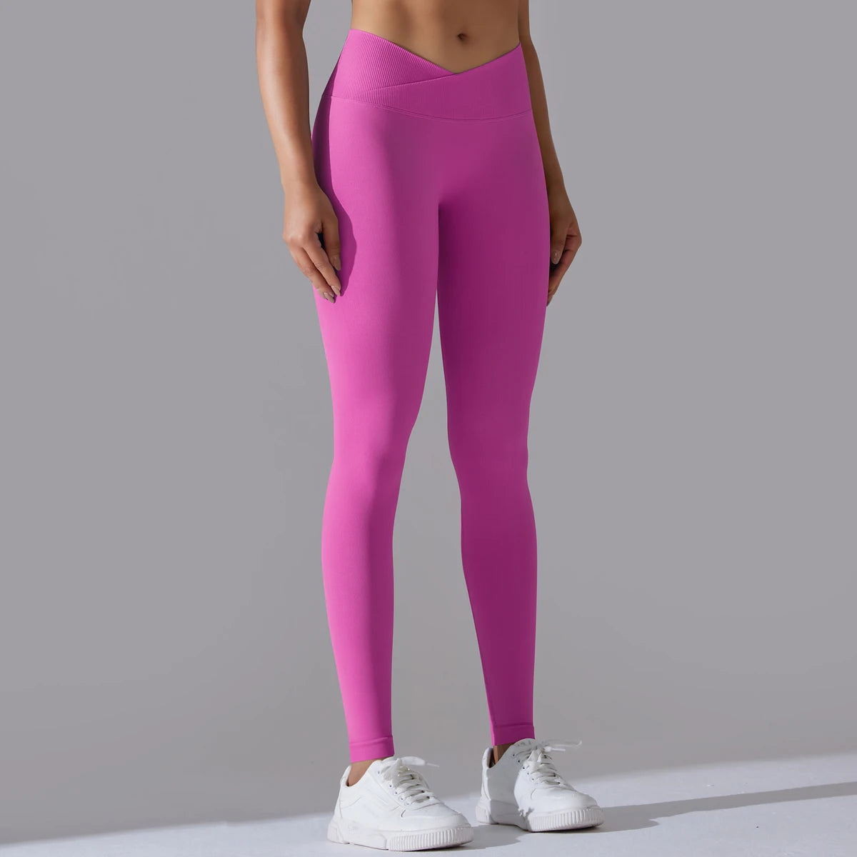 Schwarzman - Women V-Shaped Waist Activewear Pants - Elevate your workout with our Women V-Shaped Waist Activewear Pants. Featuring a high waist for added support and a sporty style, these ankle-length leggings are perfect for all seasons. Made with seaml