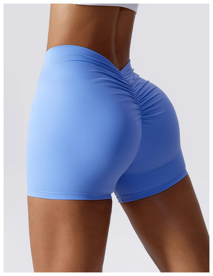 Schwarzman - Women V-Shaped Activewear Shorts Pants - These Women V-Shaped Activewear Shorts Pants are designed specifically for women, made with high-quality nylon material. Perfect for sports, running, fitness, and yoga, these shorts provide comfort and