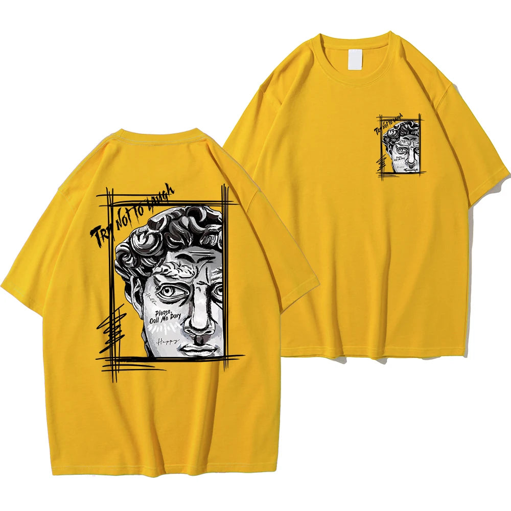 Men Davinci Outfit T Shirt Yellow