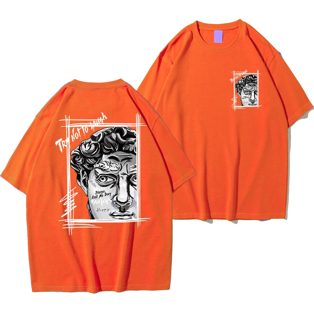 Men Davinci Outfit T Shirt Orange