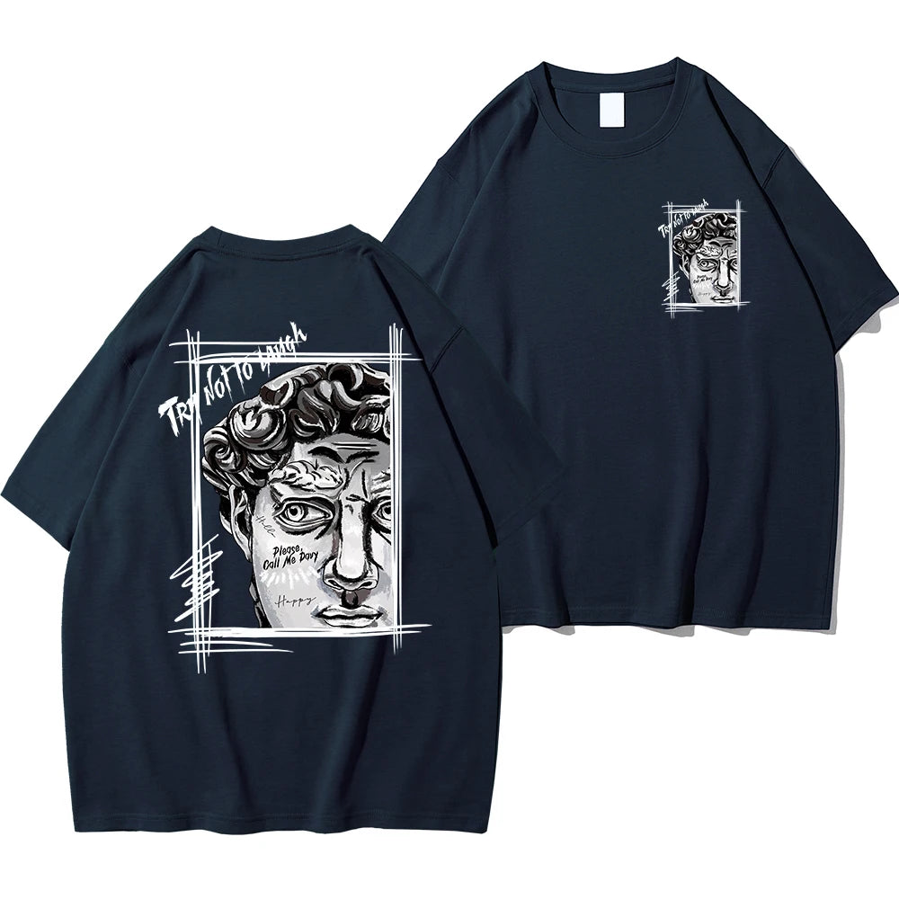 Men Davinci Outfit T Shirt Dark Blue