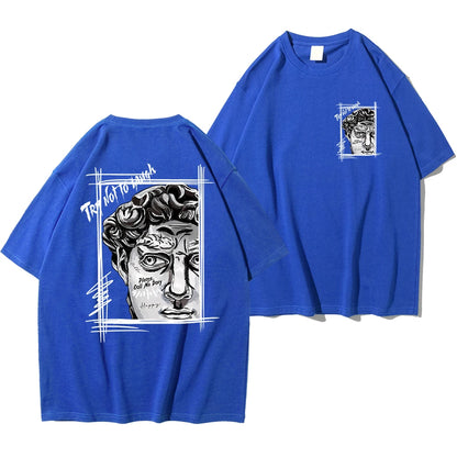 Men Davinci Outfit T Shirt Blue