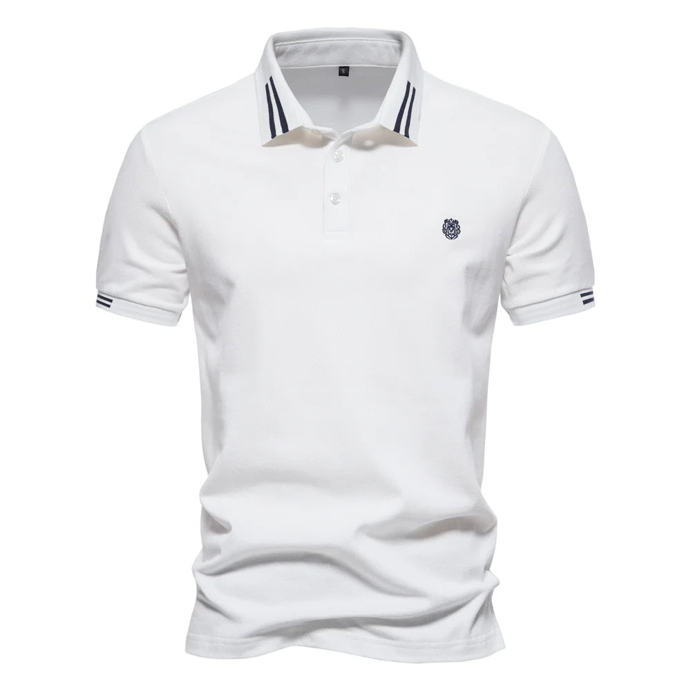 Men Elegant Aiopeon Polo Shirt White