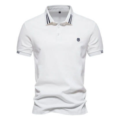 Men Elegant Aiopeon Polo Shirt White