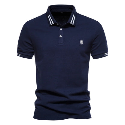 Men Elegant Aiopeon Polo Shirt Navy