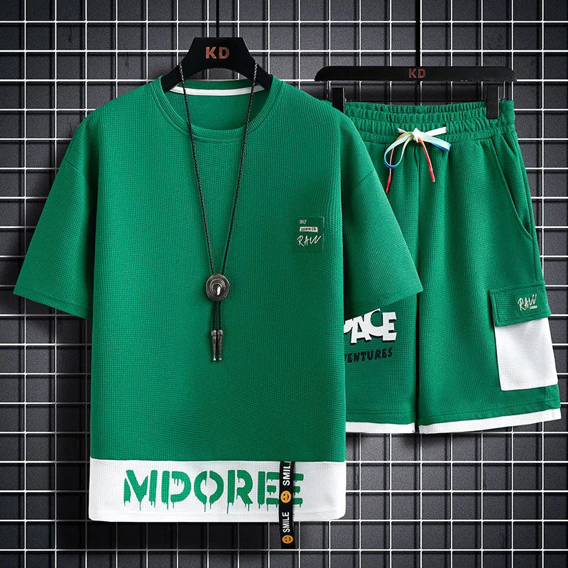 Men Mdoree Fashion Outfit Set Green