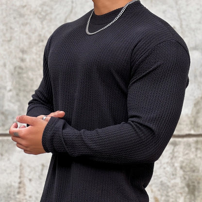 Men Outfit Oversize Striped Elegant Shirt Black