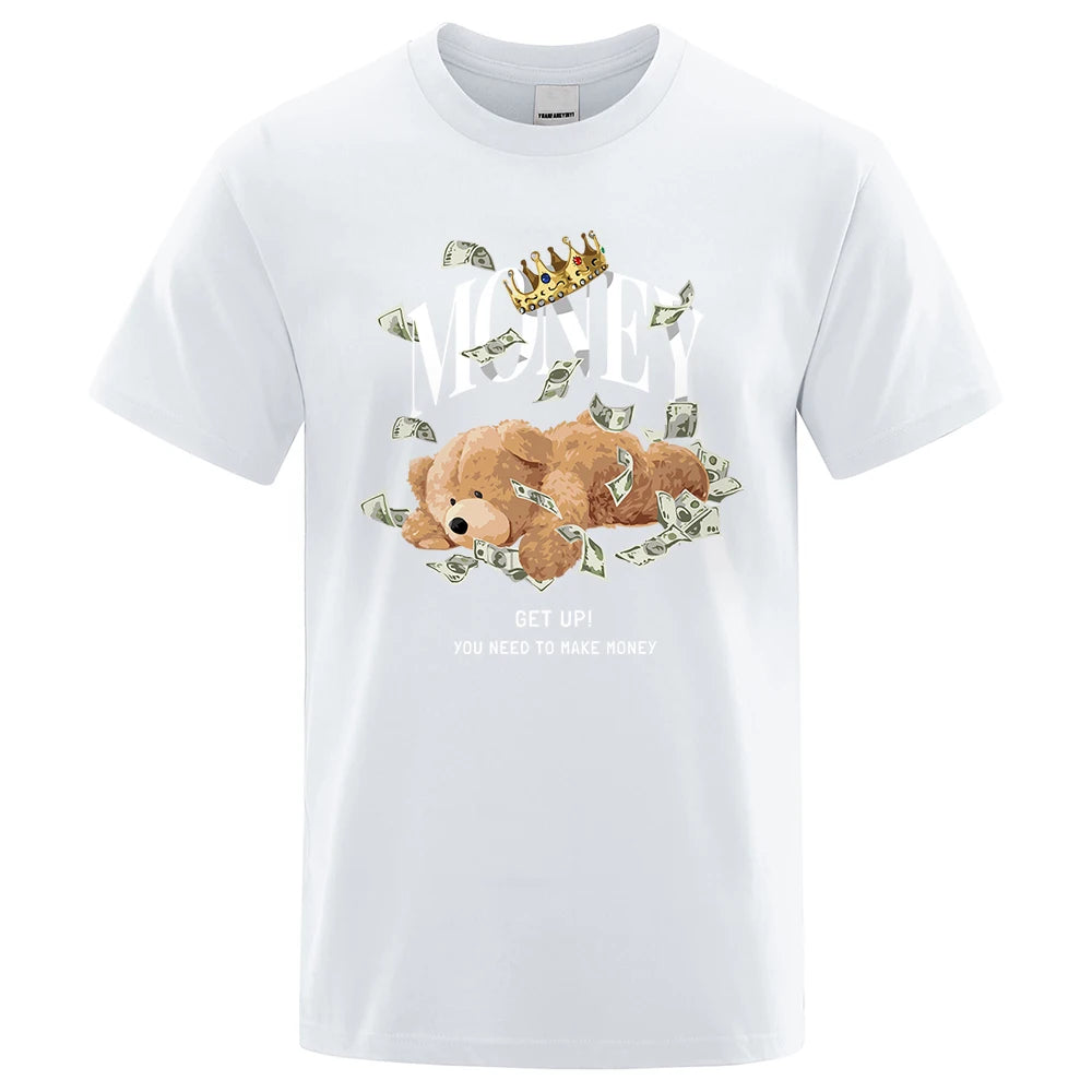 Men Outfit TeddyTed Money T Shirt White