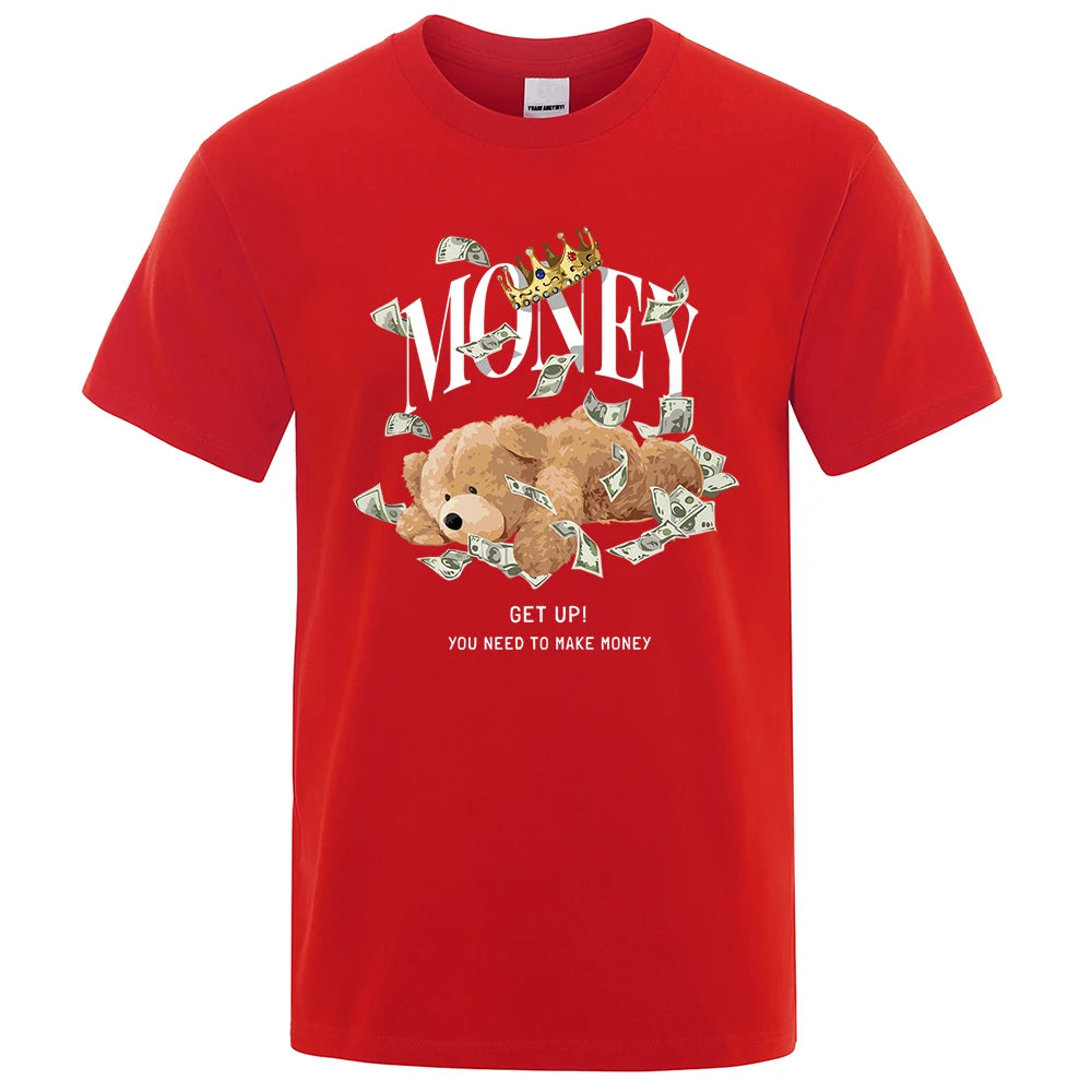 Men Outfit TeddyTed Money T Shirt Red