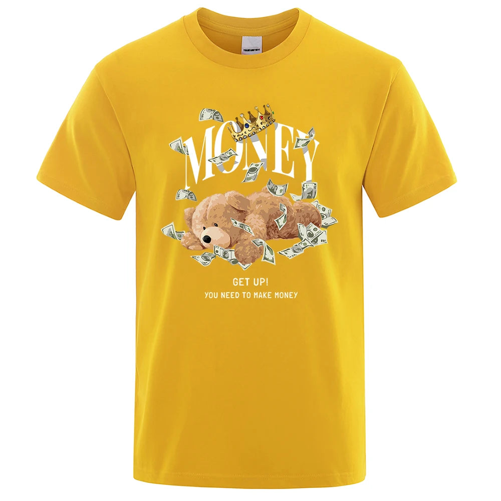 Men Outfit TeddyTed Money T Shirt Yellow