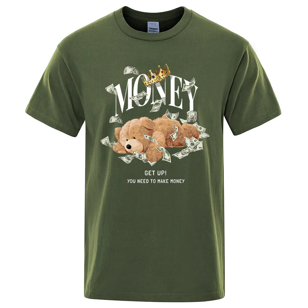 Men Outfit TeddyTed Money T Shirt Dark Green