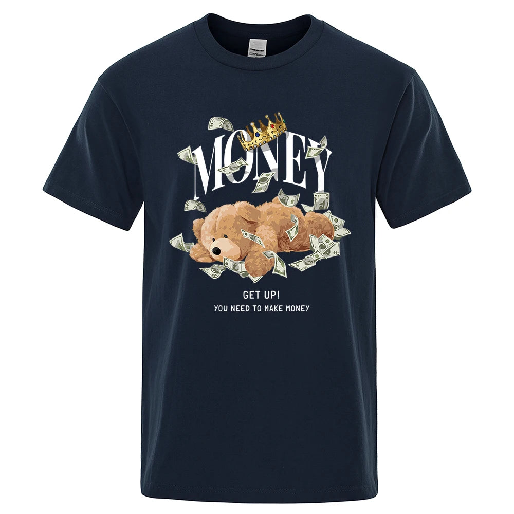 Men Outfit TeddyTed Money T Shirt Dark Blue