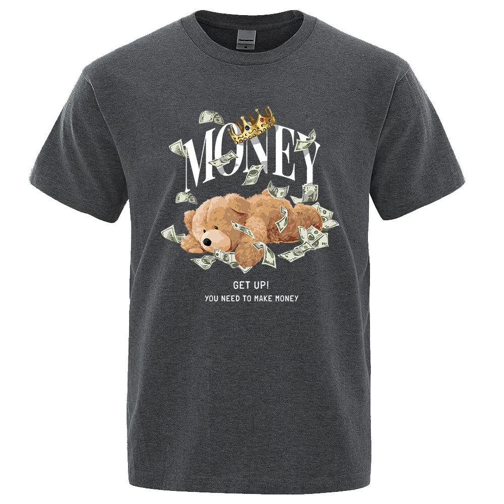 Men Outfit TeddyTed Money T Shirt Dark Gray