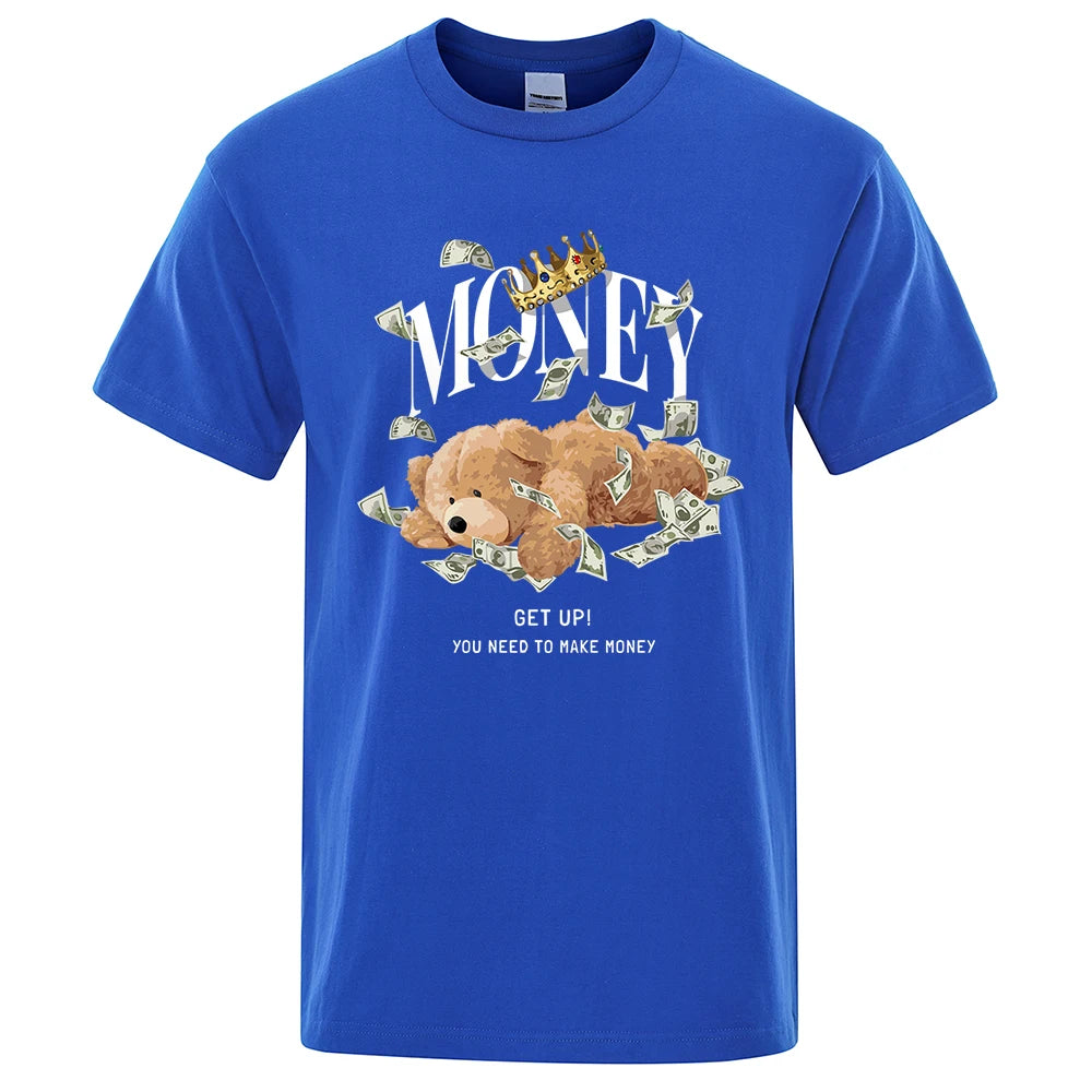 Men Outfit TeddyTed Money T Shirt Blue