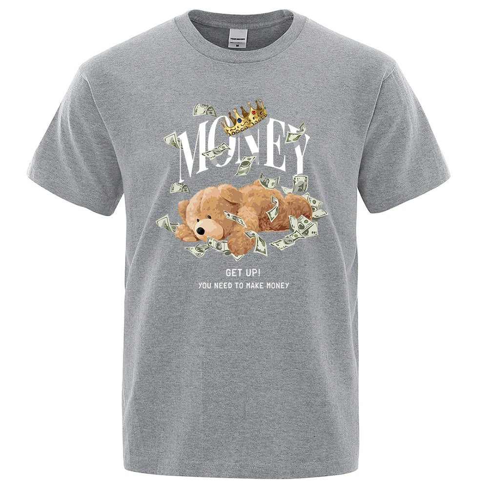 Men Outfit TeddyTed Money T Shirt Gray