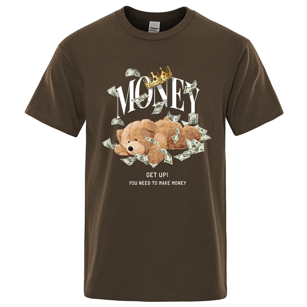 Men Outfit TeddyTed Money T Shirt Brown