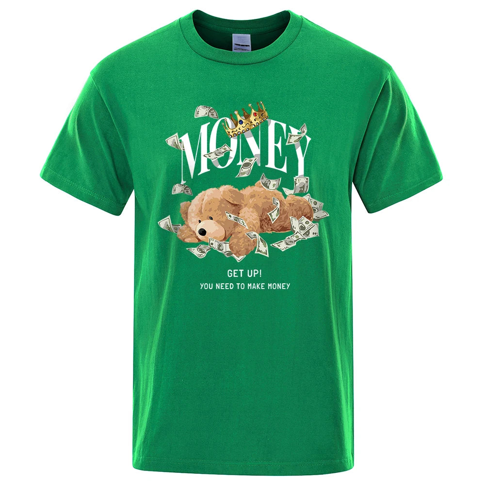 Men Outfit TeddyTed Money T Shirt Green