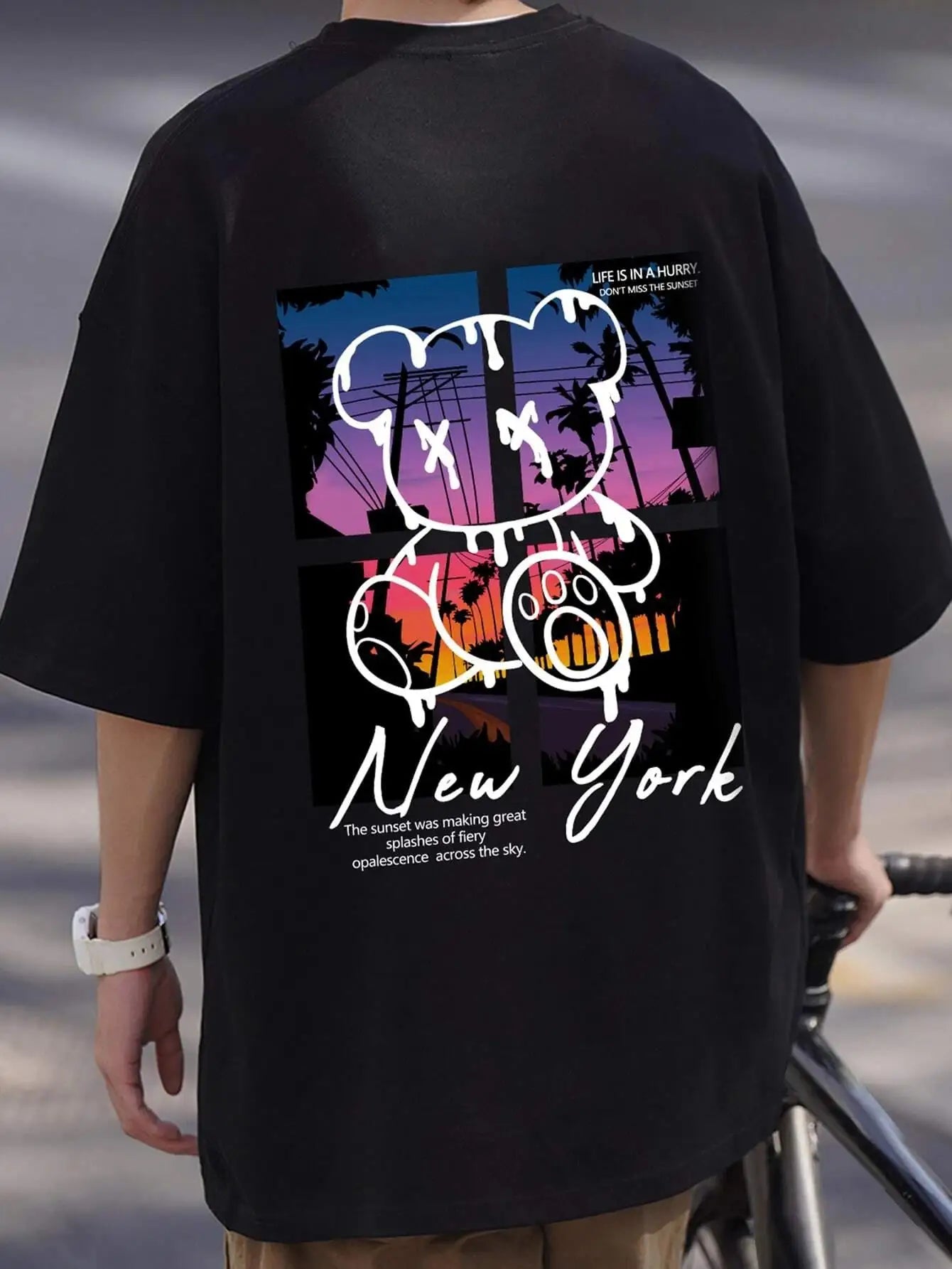 Men Oversize TeddyTed New York Outfit T Shirts