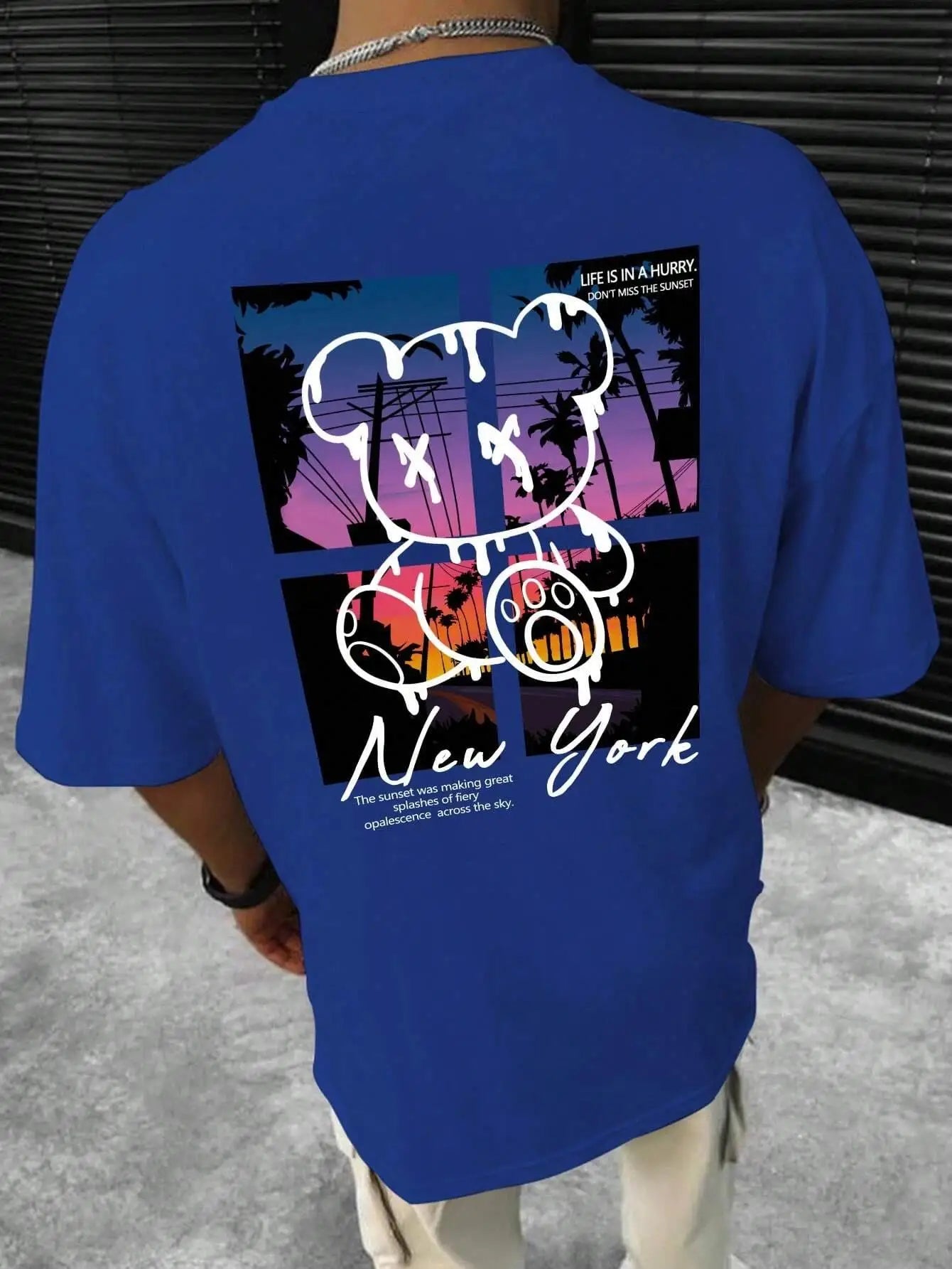 Men Oversize TeddyTed New York Outfit T Shirts