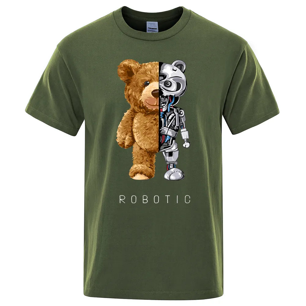 Schwarzman™ - Men RoboTed Outfit T Shirt - fashion, men, outfit, Oversize, shirt, street, streetwear, summer, t, t shirt - men-robobear-t-shirt -  - Schwarzman| Schwarzman where fashion meets elegance. Explore limited edition clothing for men and women, from evening wear to activewear. Visit our store for premium brands and exclusive collections. | Clothing | Clothes | Fashion | Brand | Brands | Women | Men | Schwarzman | שוורצמן | Limited Edition | מהדורה מוגבלת | Store | Shop | Gym | workout | Fitness.