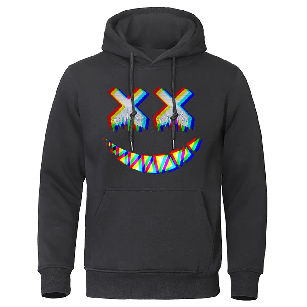 Men XX Smile Psychedelic Hoodie T Shirt