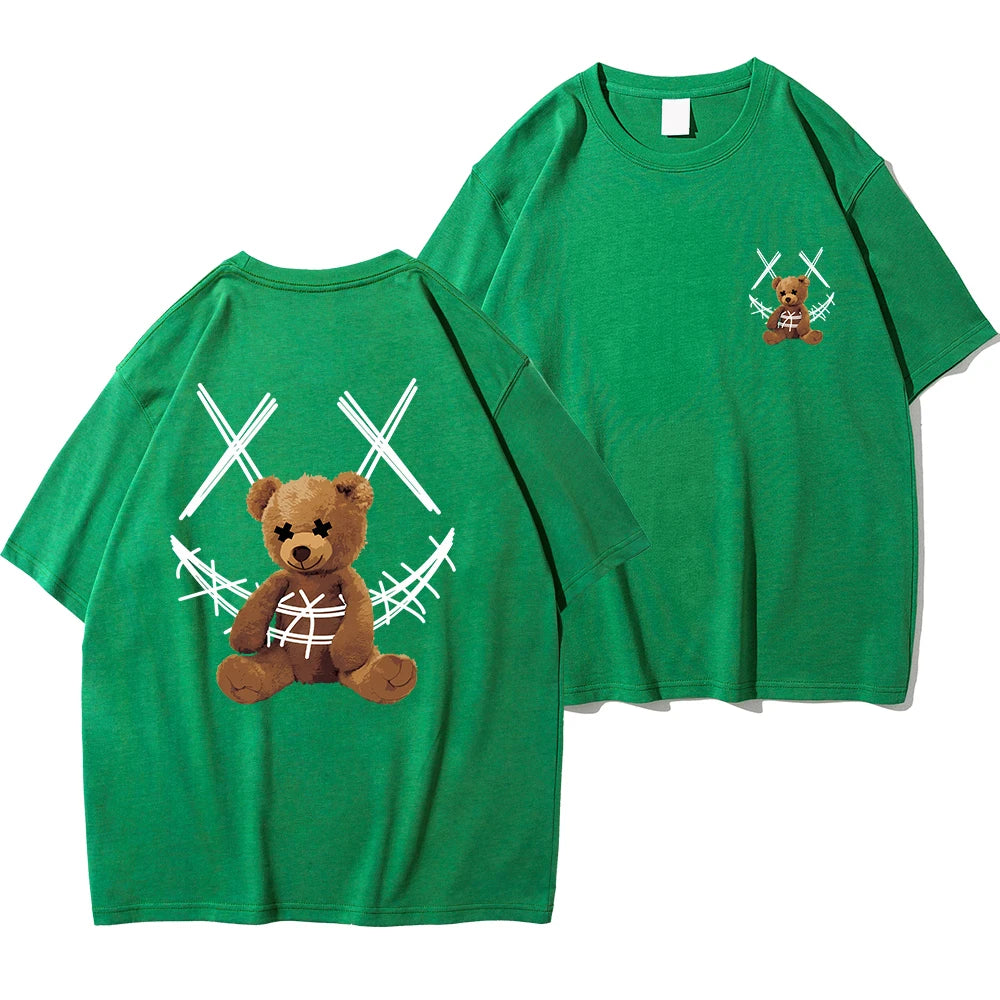 Men XX Smile TeddyTed Outfit T Shirt Green