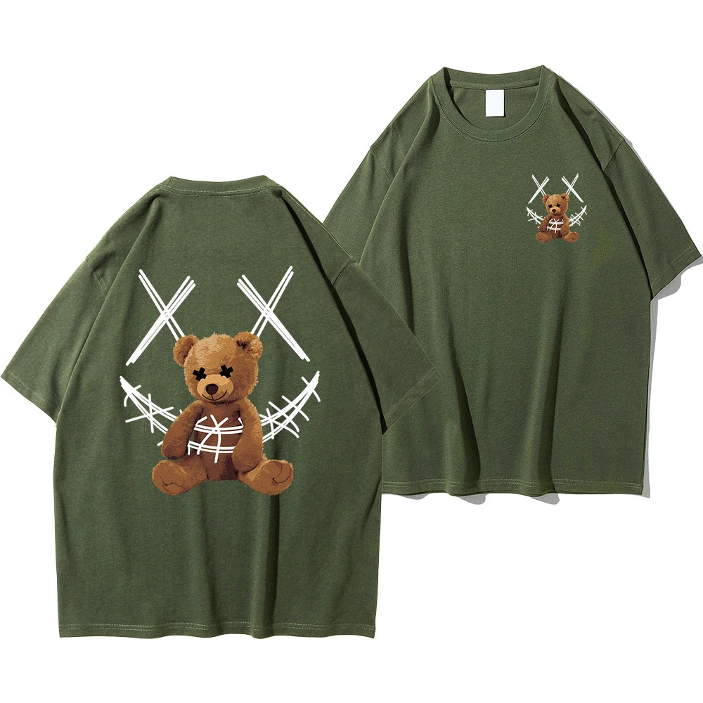 Men XX Smile TeddyTed Outfit T Shirt Dark Green