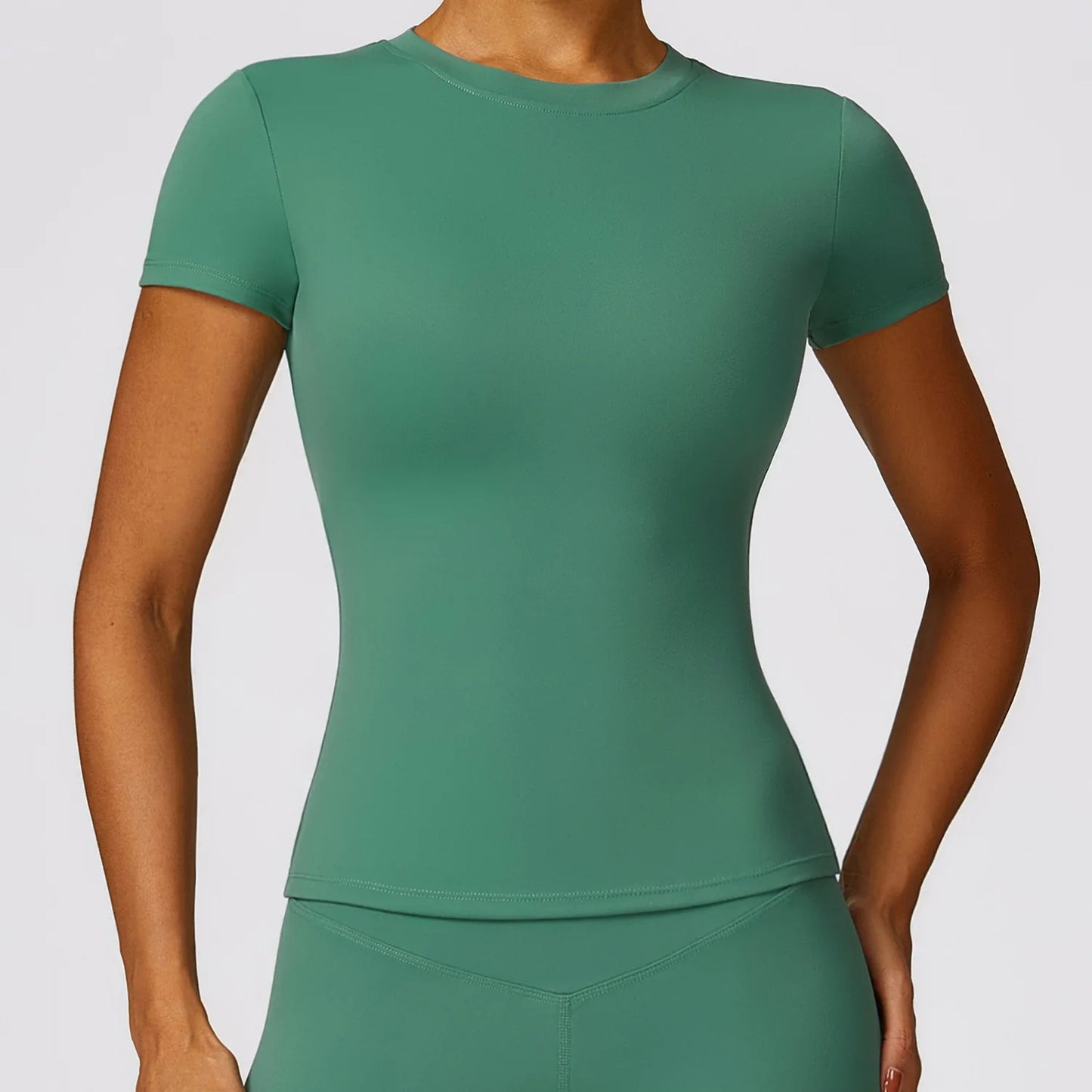 Women Basic Fitness Shirt Green