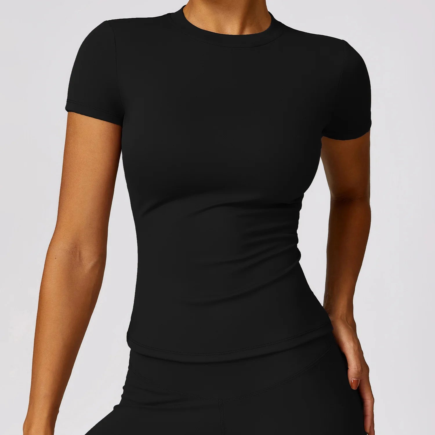 Women Basic Fitness Shirt Black