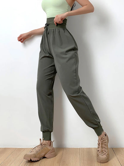 Women Daily Pants Dark Green