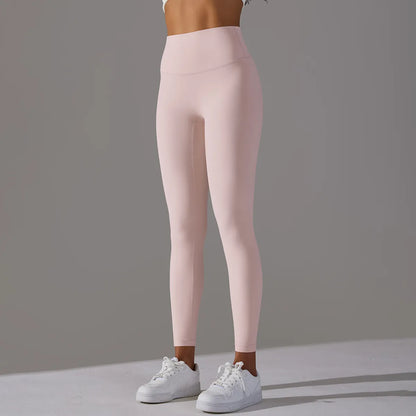 Women FlexFit Leggings Sportswear Pants Light Pink