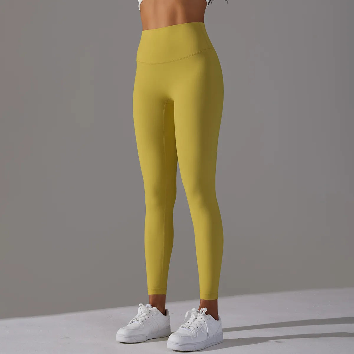 Women FlexFit Leggings Sportswear Pants Yellow