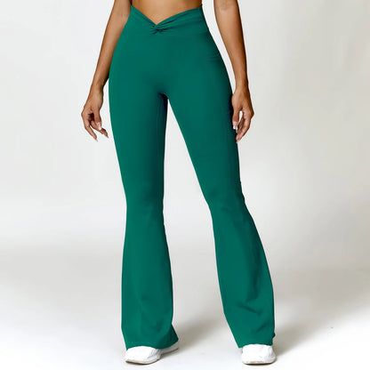 Women Modern Padelphone Elegant Elastic Pants Green