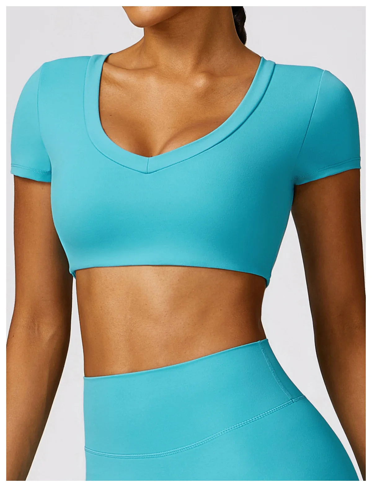 Women Sports Crop Top Push Up Shirt