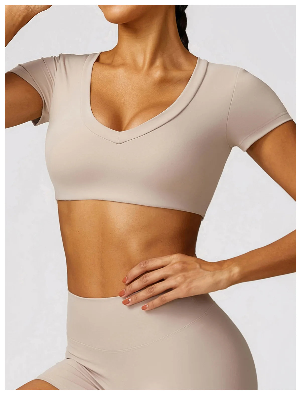 Women Sports Crop Top Push Up Shirt