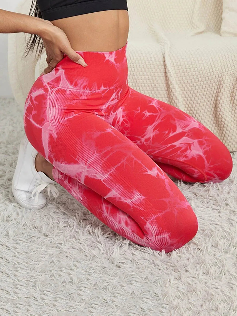 Women Tie-Dye Tights Sportswear Pants