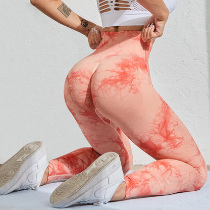 Women Tie-Dye Tights Sportswear Pants