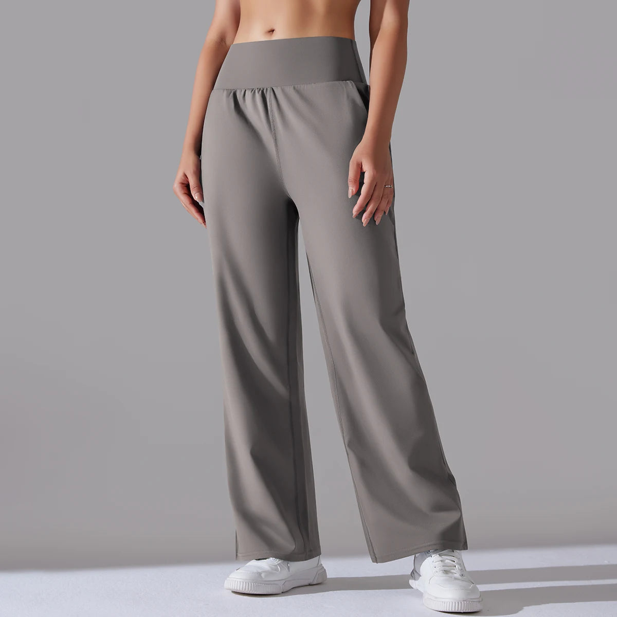 Women Wide Daily Pants Gray