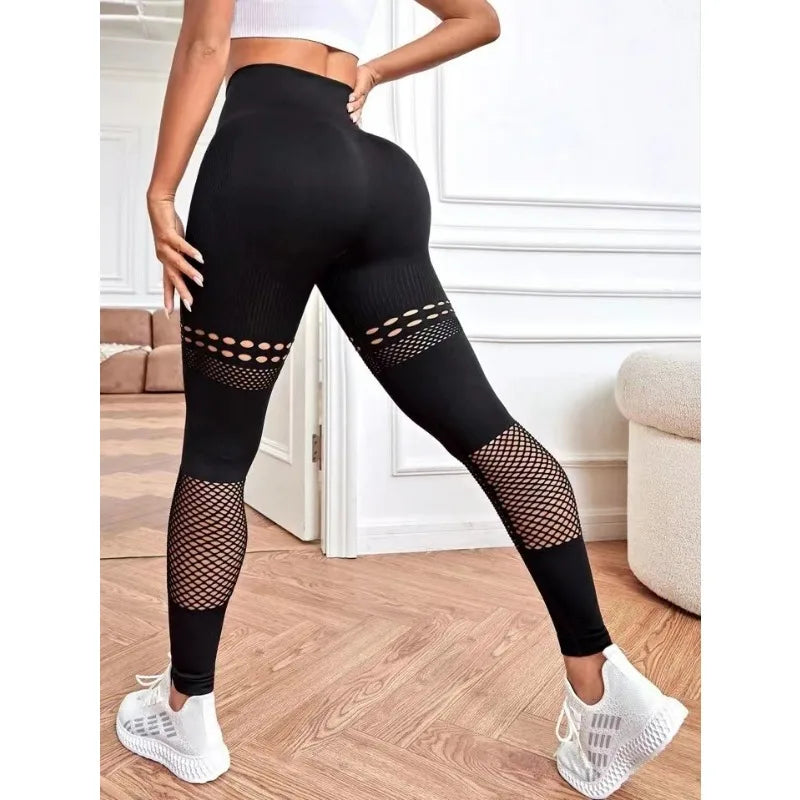 Women Yoga Push Up Tights Pants Black