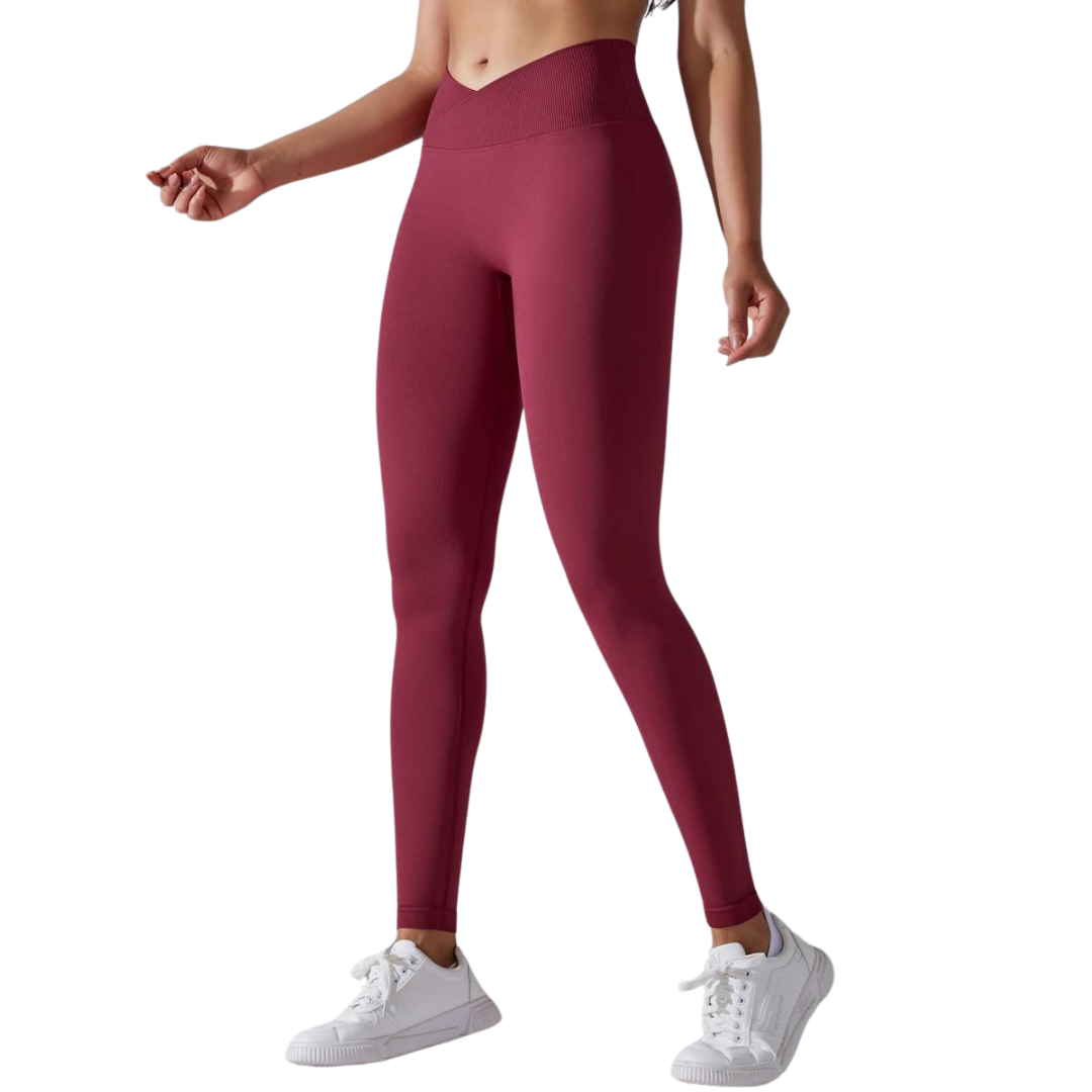 Schwarzman - Women V-Shaped Waist Activewear Pants - Elevate your workout with our Women V-Shaped Waist Activewear Pants. Featuring a high waist for added support and a sporty style, these ankle-length leggings are perfect for all seasons. Made with seaml