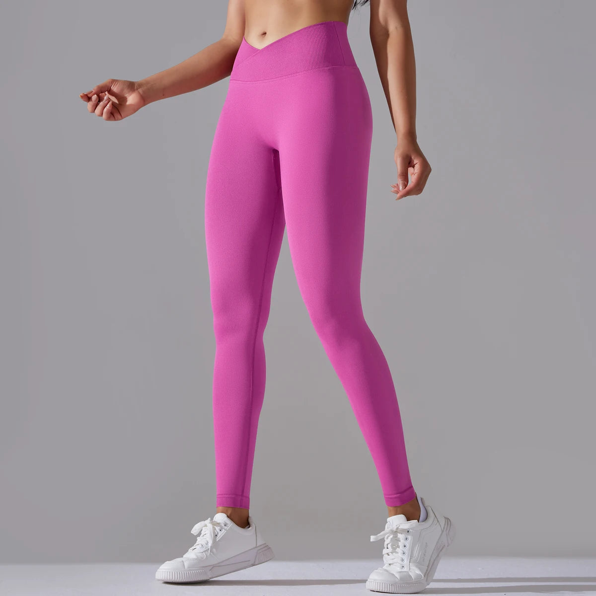 Schwarzman - Women V-Shaped Waist Activewear Pants - Elevate your workout with our Women V-Shaped Waist Activewear Pants. Featuring a high waist for added support and a sporty style, these ankle-length leggings are perfect for all seasons. Made with seaml