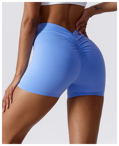 Schwarzman - Women V-Shaped Activewear Shorts Pants - These Women V-Shaped Activewear Shorts Pants are designed specifically for women, made with high-quality nylon material. Perfect for sports, running, fitness, and yoga, these shorts provide comfort and