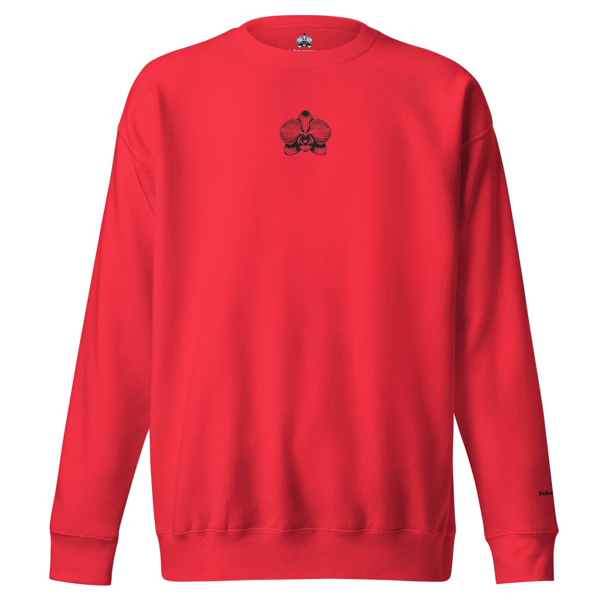 Team Red unisex premium sweatshirt with orchid emblem – Schwarzman